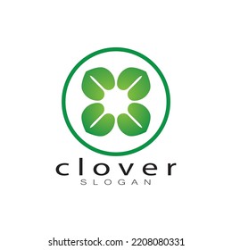 logo design inspiration icon illustration template vector clover or moringa leaves, for natural product design, health, medicine, clover and moringa agriculture, medicinal capsules