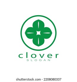 logo design inspiration icon illustration template vector clover or moringa leaves, for natural product design, health, medicine, clover and moringa agriculture, medicinal capsules