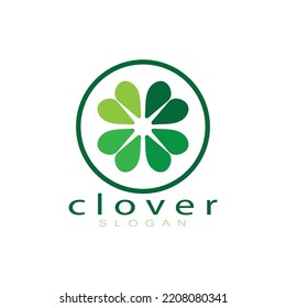 logo design inspiration icon illustration template vector clover or moringa leaves, for natural product design, health, medicine, clover and moringa agriculture, medicinal capsules