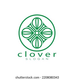 logo design inspiration icon illustration template vector clover or moringa leaves, for natural product design, health, medicine, clover and moringa agriculture, medicinal capsules