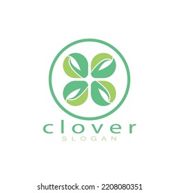 logo design inspiration icon illustration template vector clover or moringa leaves, for natural product design, health, medicine, clover and moringa agriculture, medicinal capsules