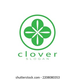 logo design inspiration icon illustration template vector clover or moringa leaves, for natural product design, health, medicine, clover and moringa agriculture, medicinal capsules