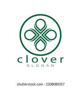 logo design inspiration icon illustration template vector clover or moringa leaves, for natural product design, health, medicine, clover and moringa agriculture, medicinal capsules
