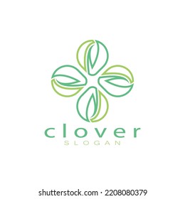 logo design inspiration icon illustration template vector clover or moringa leaves, for natural product design, health, medicine, clover and moringa agriculture, medicinal capsules