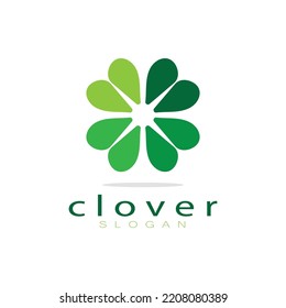 logo design inspiration icon illustration template vector clover or moringa leaves, for natural product design, health, medicine, clover and moringa agriculture, medicinal capsules