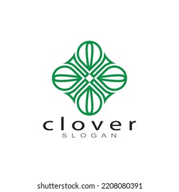 logo design inspiration icon illustration template vector clover or moringa leaves, for natural product design, health, medicine, clover and moringa agriculture, medicinal capsules