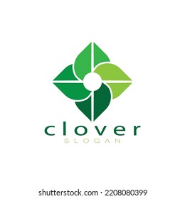 logo design inspiration icon illustration template vector clover or moringa leaves, for natural product design, health, medicine, clover and moringa agriculture, medicinal capsules