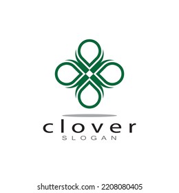 logo design inspiration icon illustration template vector clover or moringa leaves, for natural product design, health, medicine, clover and moringa agriculture, medicinal capsules