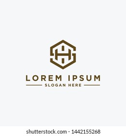 logo design inspiration for the initial letter logo icon SH. -Vector
