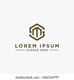 logo design inspiration for the initial letters of the SM logo icon. -Vector