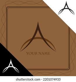 logo design inspiration from letter A with circular roots art style. Can be used for company logo or product logo.