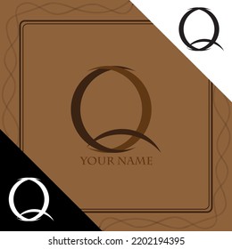 logo design inspiration from letter Q with circular roots art style. Can be used for company logo or product logo.