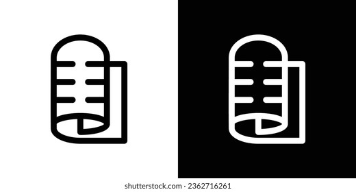 logo design inspired by a microphone combined with paper and made in a minimalist line style.