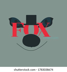logo design, inspired in the foxs