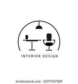 Logo design of the interior of a room, furniture gallery