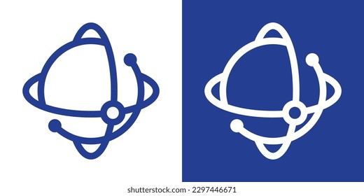 logo design internet global, global and connection internet design icon vector illustration