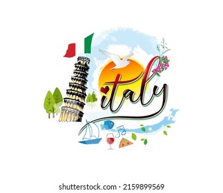Logo design with "Italy" text