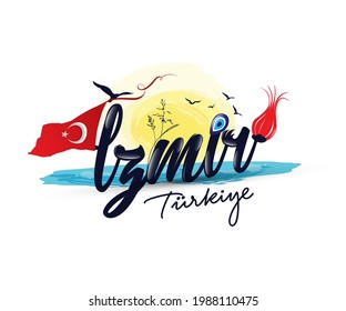 Logo design with "izmir turkiye" text