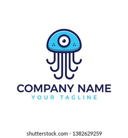 logo design jellyfish modern inspiration