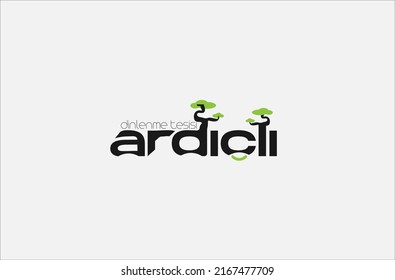 Logo-Design mit juniper bonsai Baum