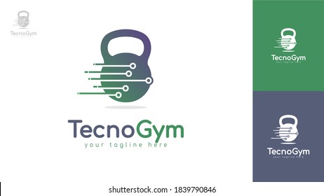 
Logo design
Kettlebells combined with technology concepts. You can use it for a gym logo or a sports logo or anything else. vector