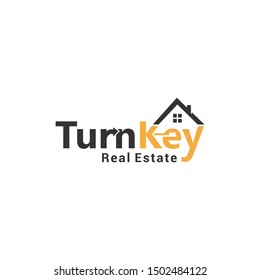 logo design key home security icon, vector, padlock, lock,turnkey for real estate company ,rent, hotel.
