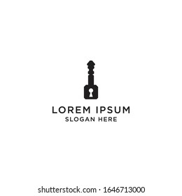 Logo Design key icon, Security symbol for website design Vector Illustration Template