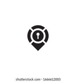 Logo Design key icon, Security symbol for website design