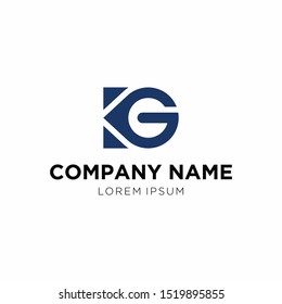 Logo design   KG icon. vector.