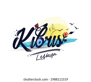 Logo design with "kibris lefkosa" text