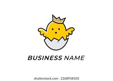 logo design kids modern chick and egg