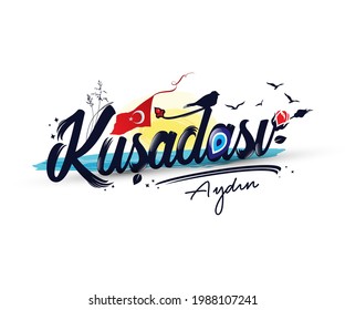 Logo design with "kusadasi Aydin" text