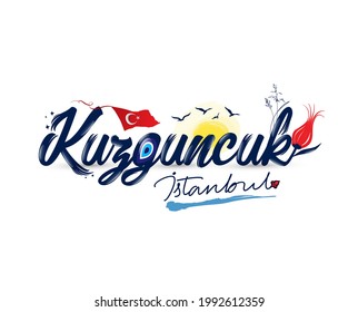 Logo design with "kuzguncuk istanbul" text