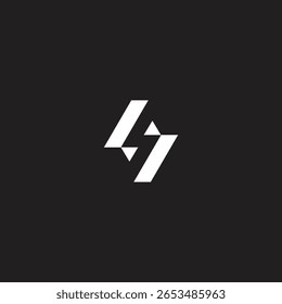 design de logotipo L ilusão de tecnologia de vetor