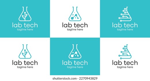 logo design lab and technology icon vector illustration