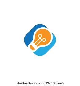 El diseño del logo es una lámpara