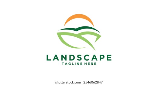 logo design landscape,farm,agriculture,garden, organic, nature, logo design vector, symbol, idea, creative.