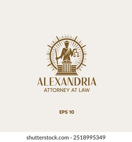 
Logo design for a law firm featuring the iconic Lady Justice symbol. The artwork reflects elegance and authority, suitable for legal branding and professional representation.