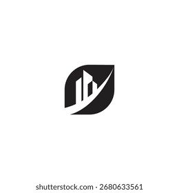 logo design leaf building technology