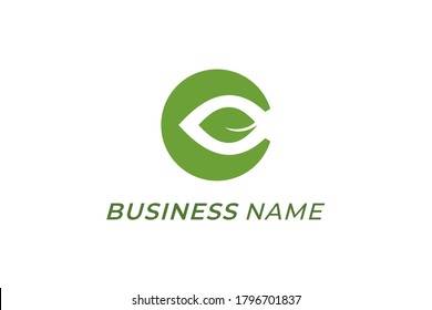 hoja de diseño de logotipo y letra C