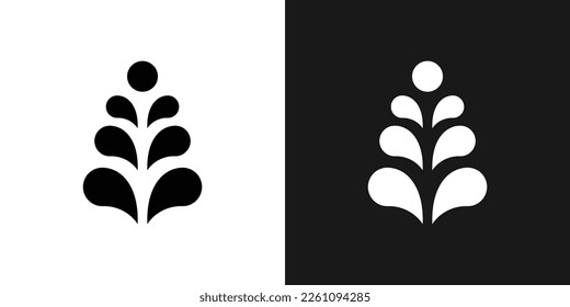 Logo-Design-Blatt mit abstrakter Dekoration Symbol Vektorgrafik