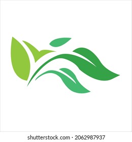 logo design of leaf.leaf vector art illustration.leaf icon design.modern leaf template design