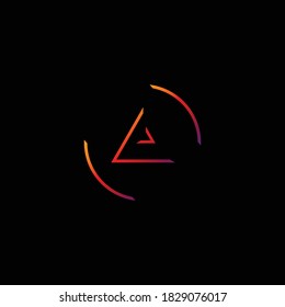 Diseño De Logotipo Para La Letra A. Alfabeto en mayúscula Diseño de logotipo.Marca de logotipo creativa y única de la letra A