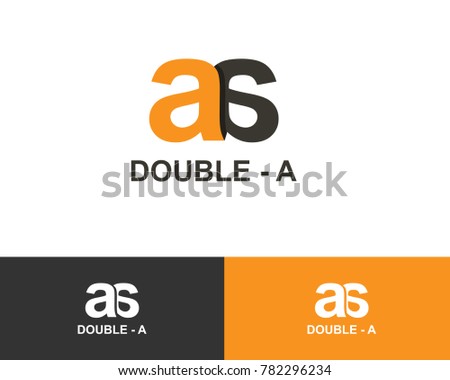 logo design letter AA, double A