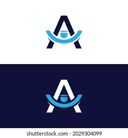Logo Design - Letter A Academy Graduation Of Student 