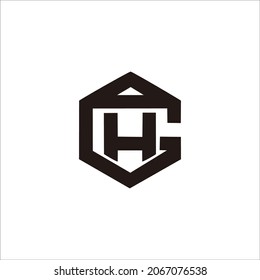 letra de diseño de logotipo "AGH" para su marca y nombre de empresa