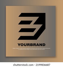 Logo design with letter B