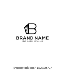 Logo Design The Letter B And Book Template
