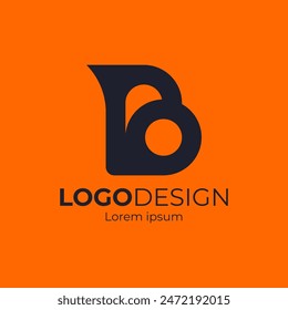 logo design with letter b concept