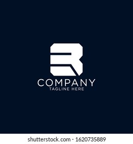 logo design letter B and R bold strong style template